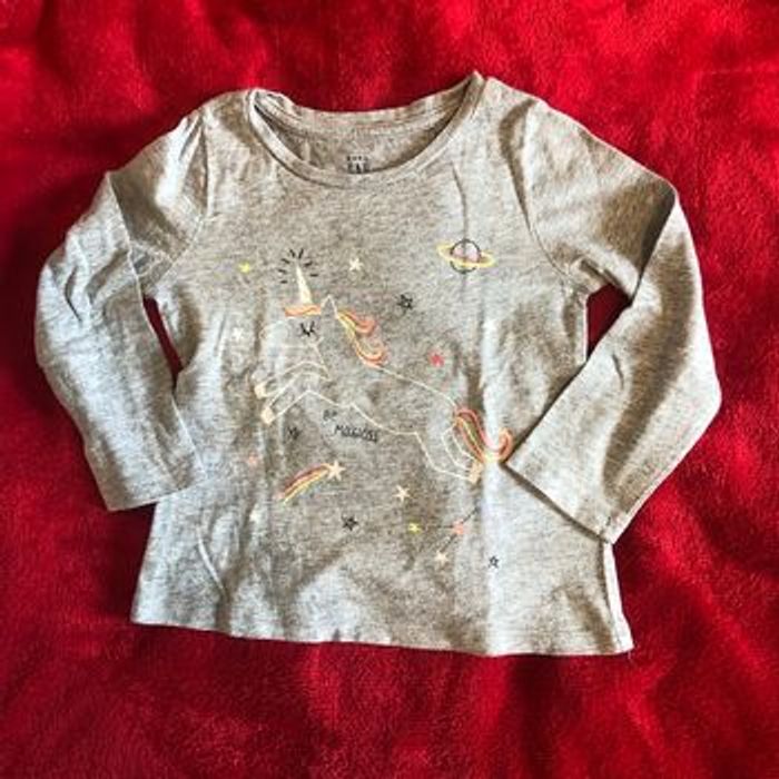 T-shirt manches longues licorne