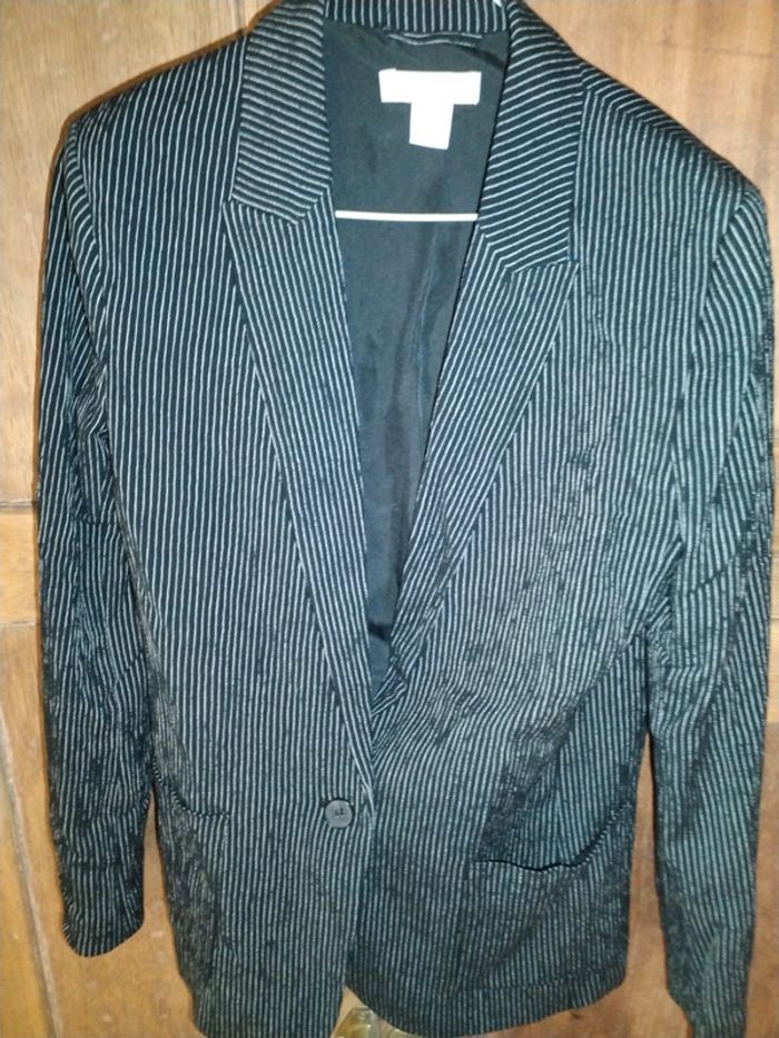 Veste blazer rayée - photo numéro 3
