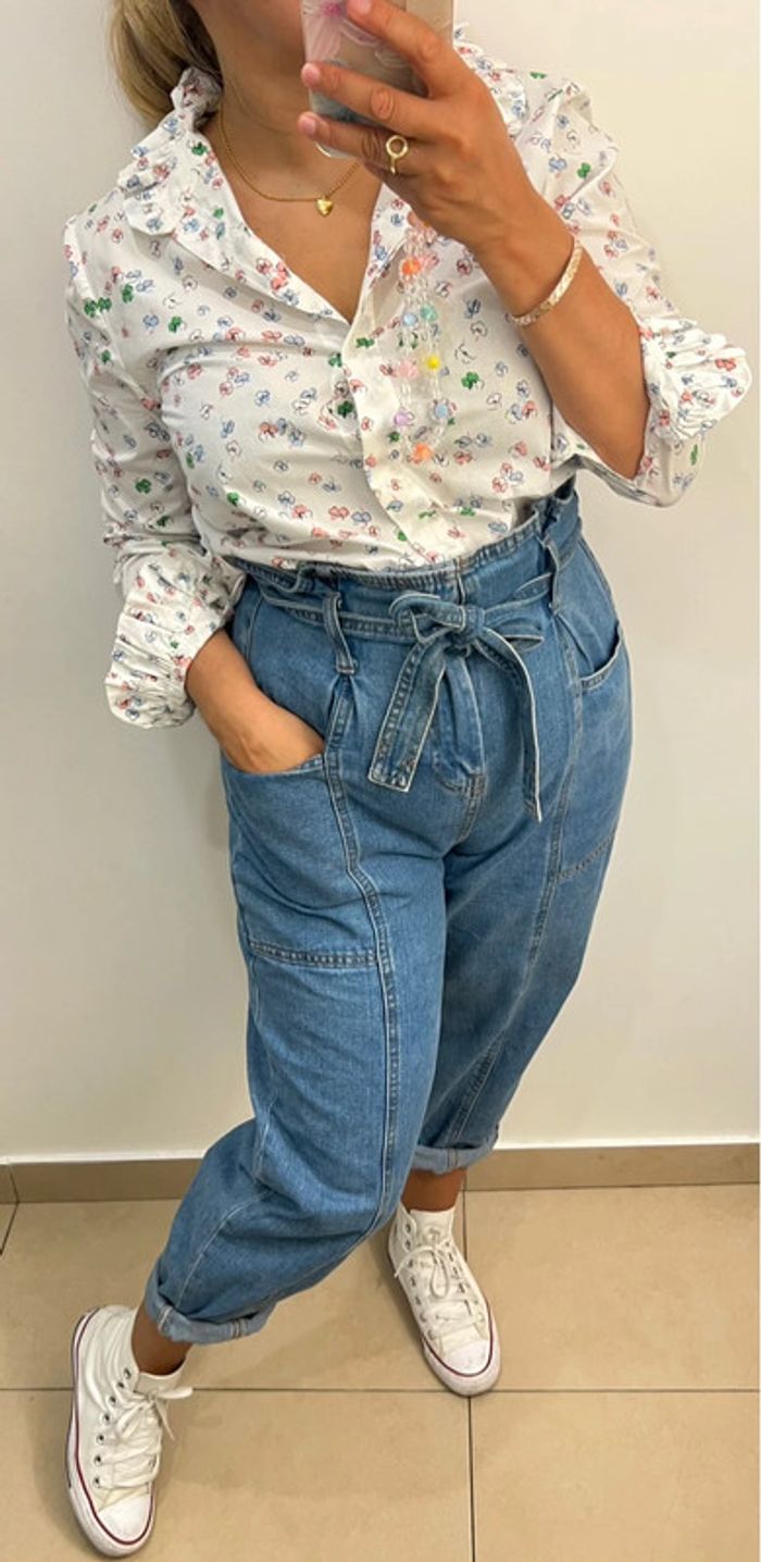 Chemise Fleurie Modèle Colomb Claudie Pierlot Taille 38 - photo numéro 4