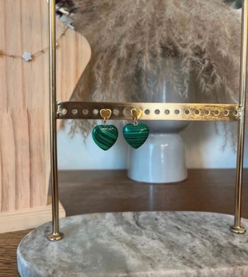 Boucles d’oreilles pierre Malachite