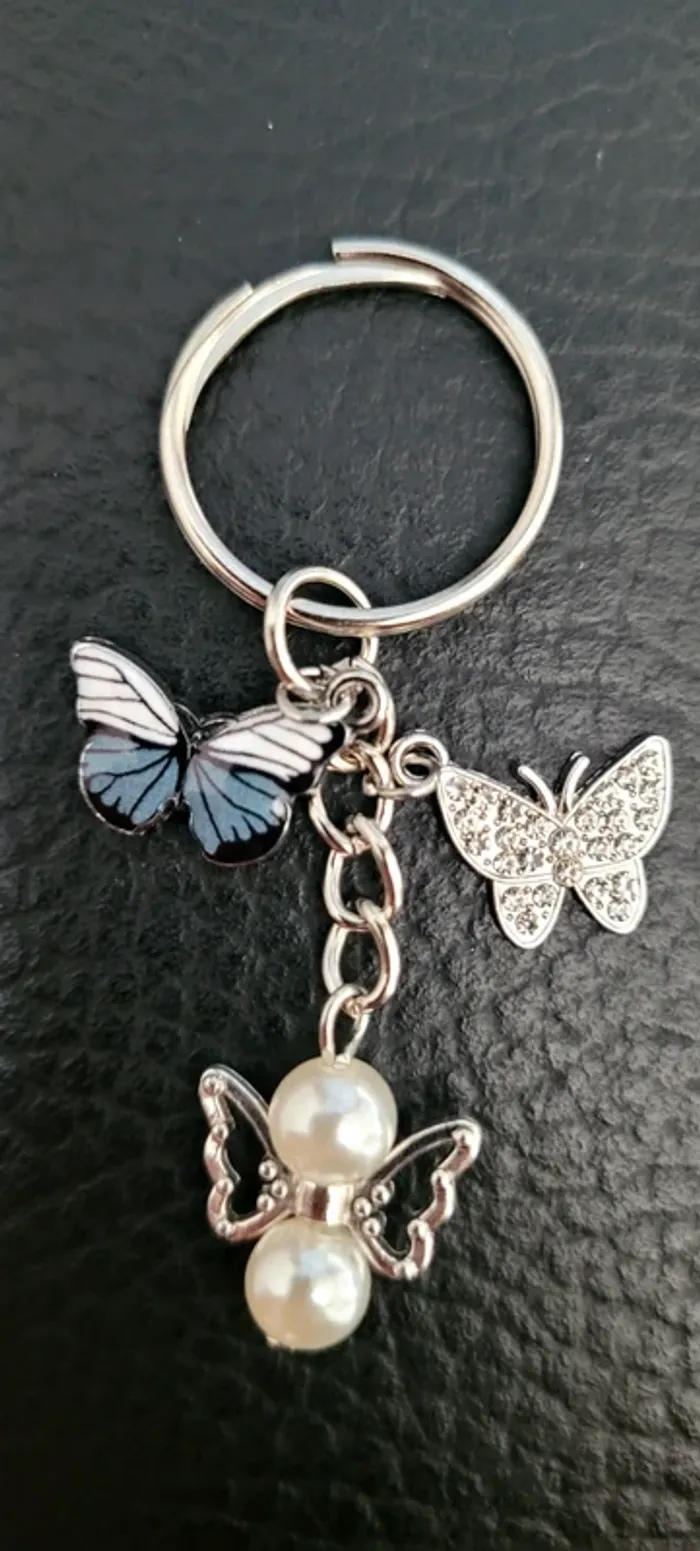 Porte-clés ange gardien papillons - photo numéro 2