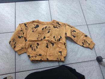 Sweat pull Disney june moutarde Minnie Disney 6 ans bio biologique coton