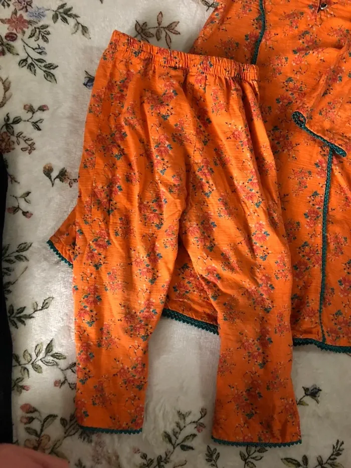 Ensembles 2 pièces pour fille 4 ans classe chic indien pakistanais robe été - photo numéro 9