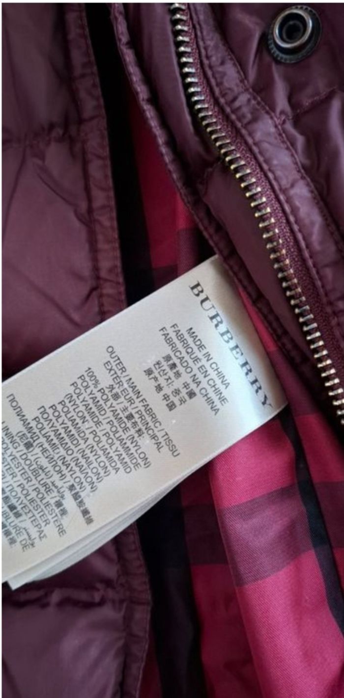 Magnifique doudoune femme BURBERRY  authentique - photo numéro 4
