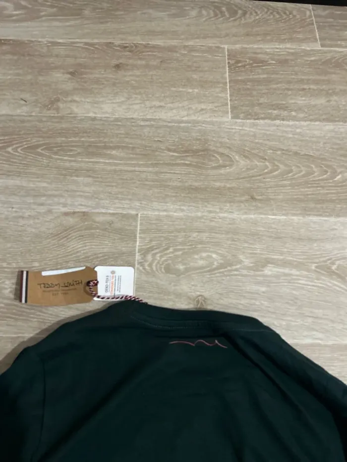 T-shirt Teddy Smith vert foncé manches longues 14ans - photo numéro 4