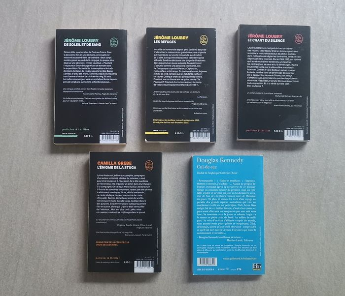 5 Thrillers - format poche -  Grebe / Kennedy / Loubry - photo numéro 2