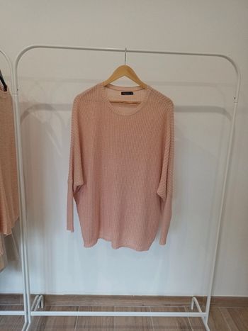 Pull en maille rose ample Bershka taille S