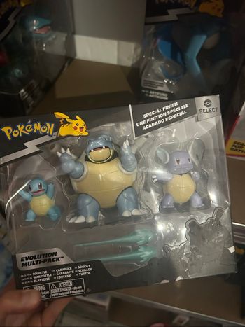 Figurine Pokemon - Carapuce, Carabaffe, Tortank - Multipack Evolution
