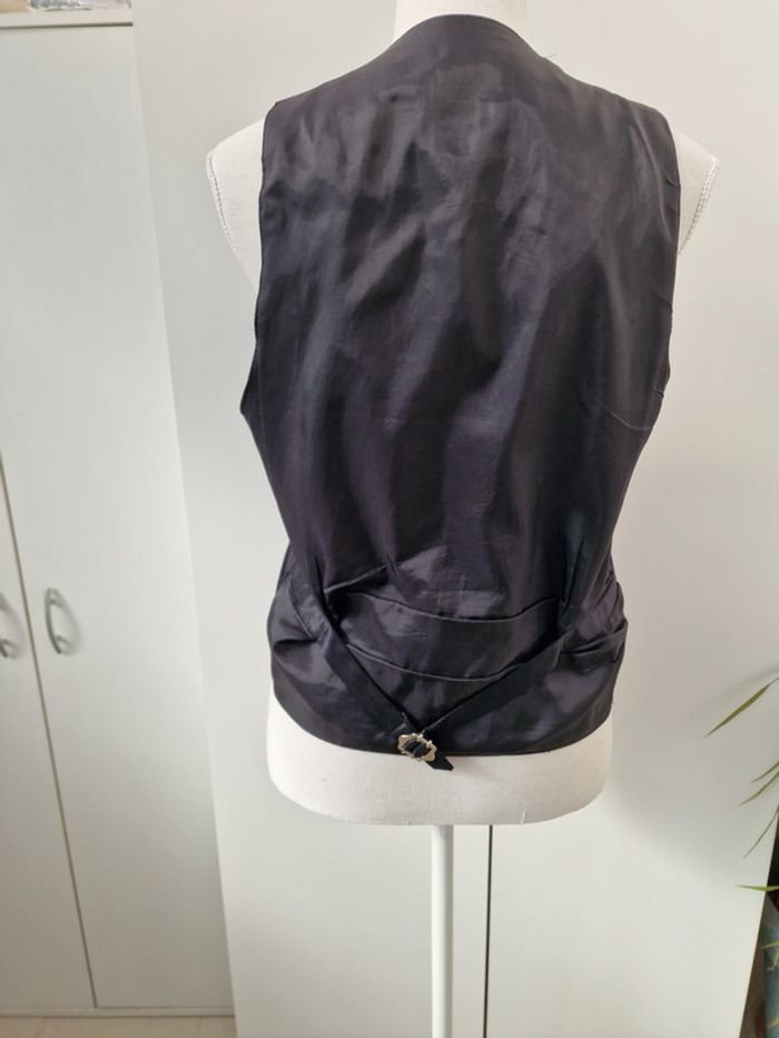 Gilets De Costume Noir Avec Zip - photo numéro 4