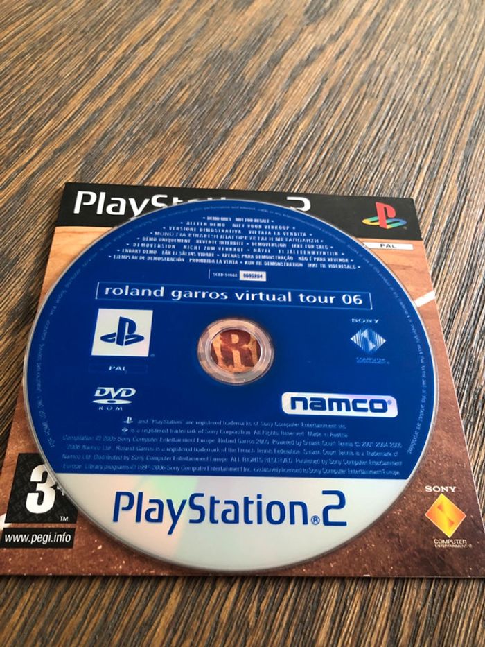 Jeu Roland Garros virtual tour PlayStation 2 ps2 - photo numéro 3