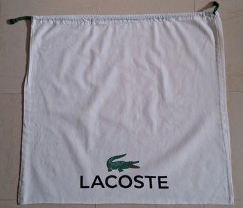 Grand sac Lacoste en tissu blanc