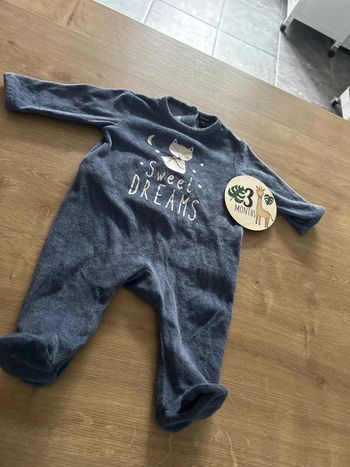 Pyjama velours Sweet dream renard Kiabi