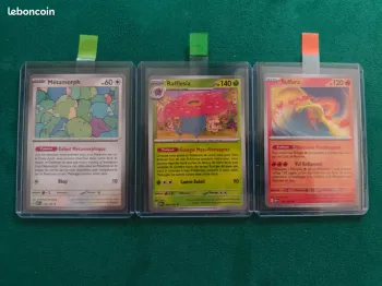 💥 Lot de 3 cartes Pokémon 151 rare NON HOLO 💥