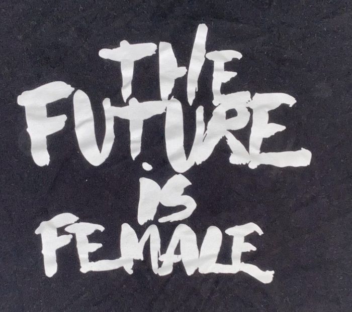 Crop top Tshirt noir the future is female xs - photo numéro 2