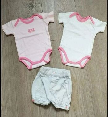 Ensemble short et bodies 3 mois