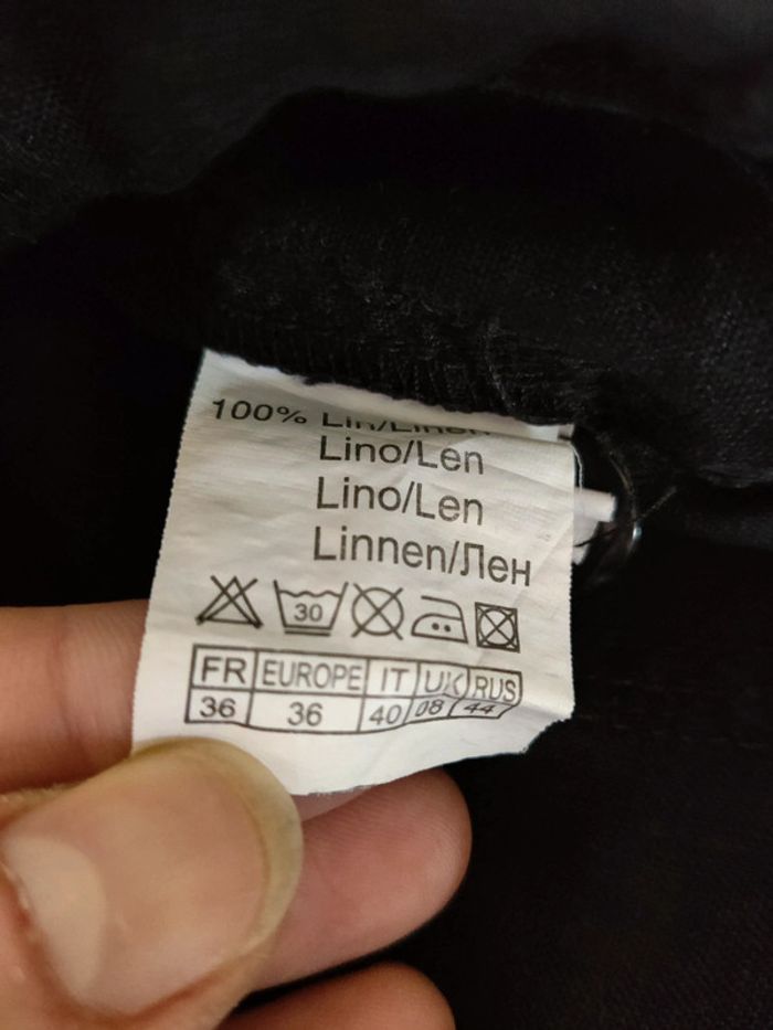 Chemise en lin noire - photo numéro 7