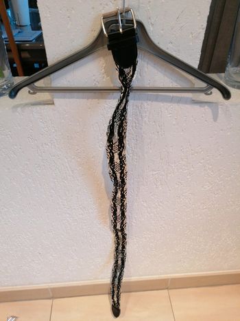 Ceinture noire argent