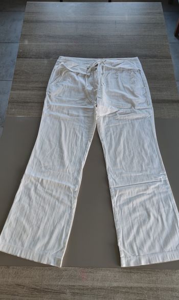 Pantalon blanc femme T44 coton stretch 🤍