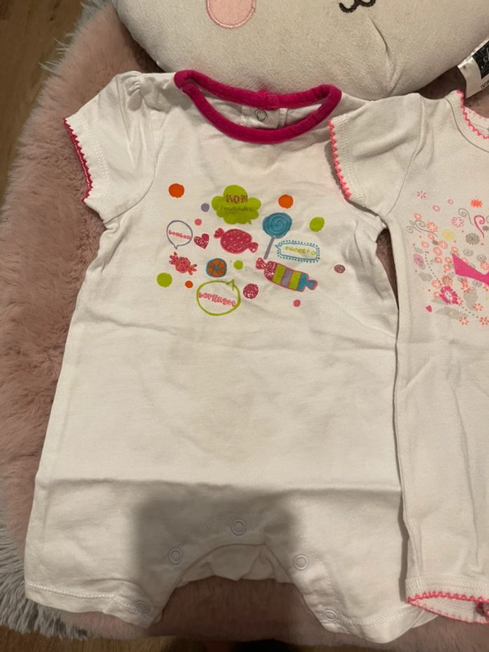 Lot de 3 combi short 3 mois - photo numéro 2