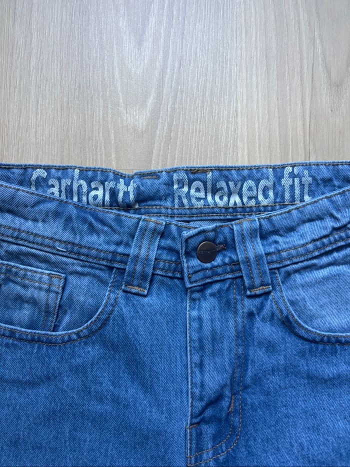 Short Carhartt Single Knee Rework Bleu Jean S / 30 - photo numéro 4