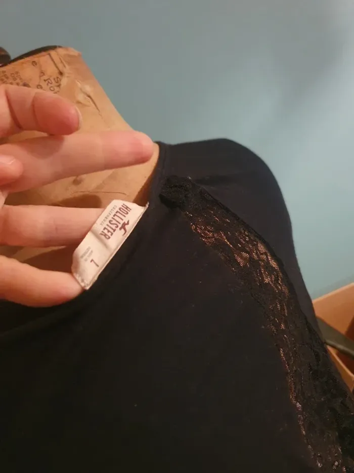 Haut manche longe dos dentelle @ - photo numéro 3