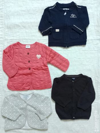 Lot gilets vestes 6 mois Lulu Kiabi Tape à l'oeil Obaïbi