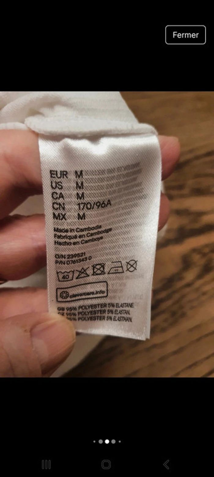 Body Blanc Divided H&M eur M en parfait état - photo numéro 9