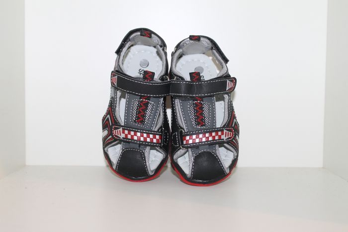 superbe sandales nus pieds noire et rouge 25 - photo numéro 3