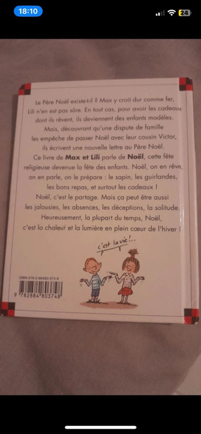 Max et Lili fêtent Noël en famille – Livre jeunesse collection Ainsi va la vie – Excellent état - photo numéro 2