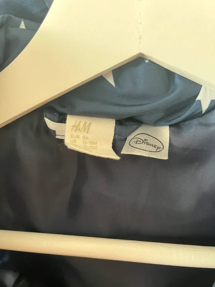 Manteau sans manches Disney Mickey H&M 12-18 mois – capuche amovible - photo numéro 4