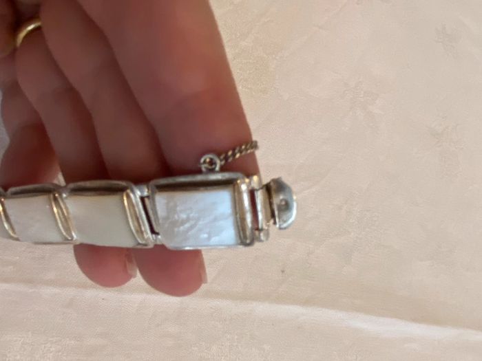 Bracelet vintage en argent et nacre - photo numéro 11