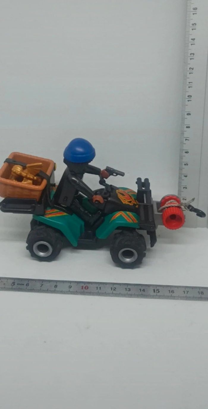 Homme voleur sur quad à friction playmobil - photo numéro 2