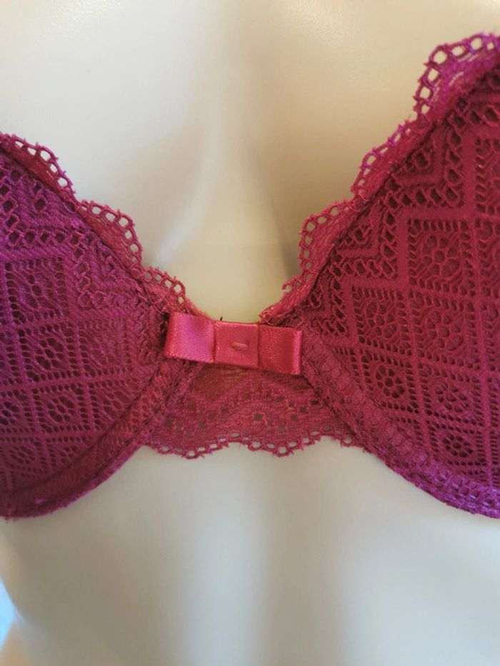 🌺Lot de 2 soutien-gorge. 90 C. Bordeaux. Preambule - photo numéro 3