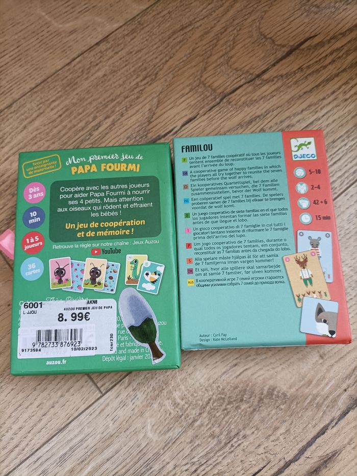 jeux de société papa fourmi et familou