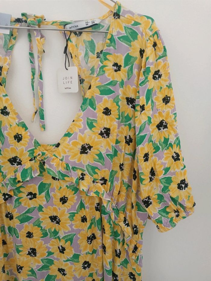 Robe fleurie tournesol Taille M Lefties Neuf avec étiquette - photo numéro 2