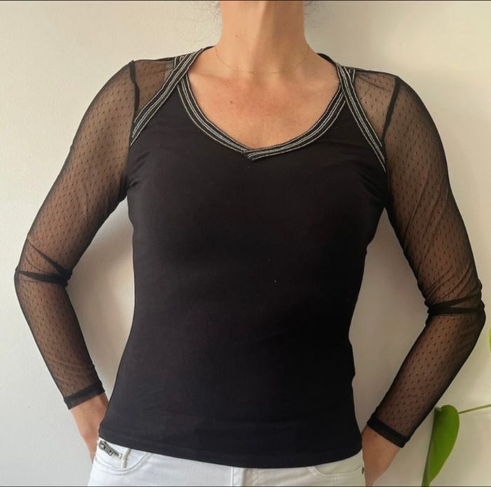 Top Morgan  noir taille S neuf