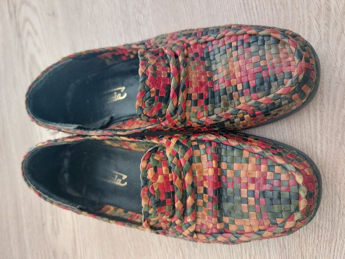 Chaussures Toscania mocassins tressés multicolores 38,5 - photo numéro 2