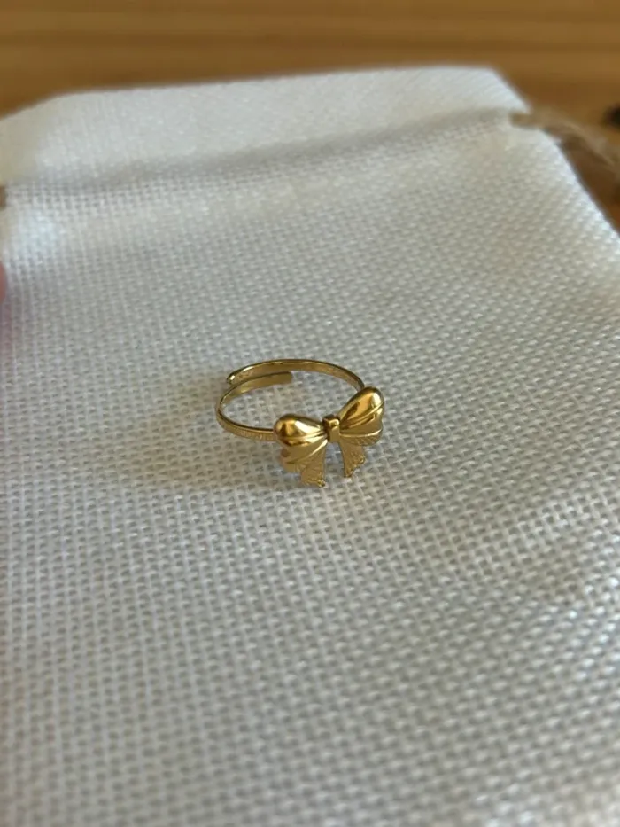 Bague noeud dorée - photo numéro 3