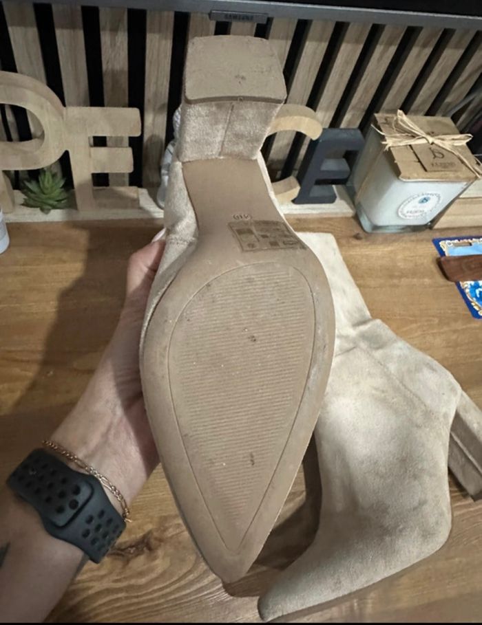 Bottines beige à talons - photo numéro 5