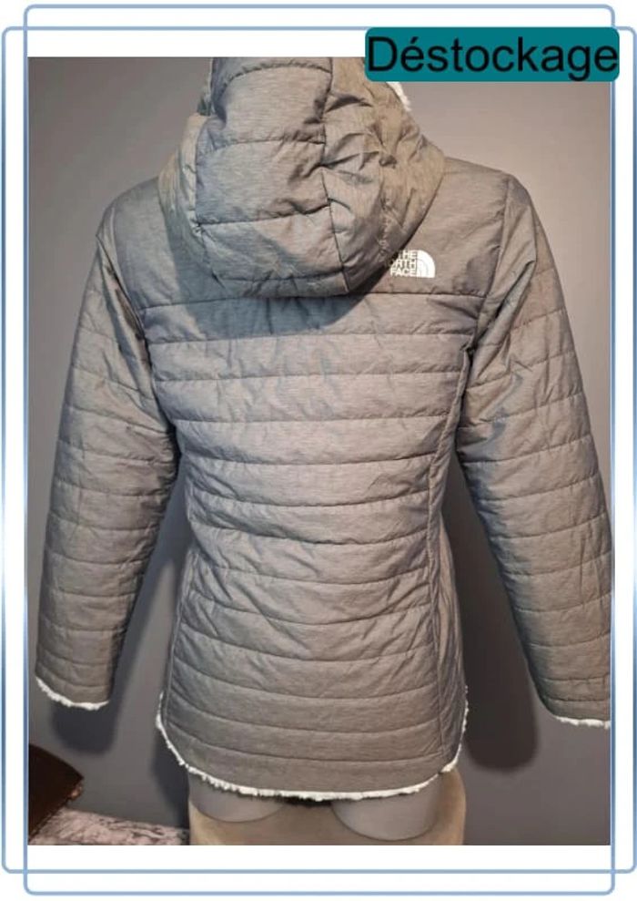 Blouson à capuche the north face gris - taille 14/16 ans ou XS femme - brodé - photo numéro 11