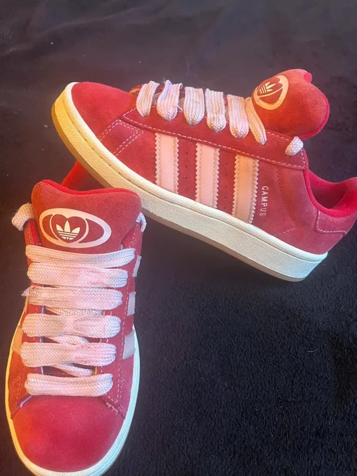 Adidas Campus 00s Model better scarlet clear pink cloud White taille 36 2/3 - photo numéro 2