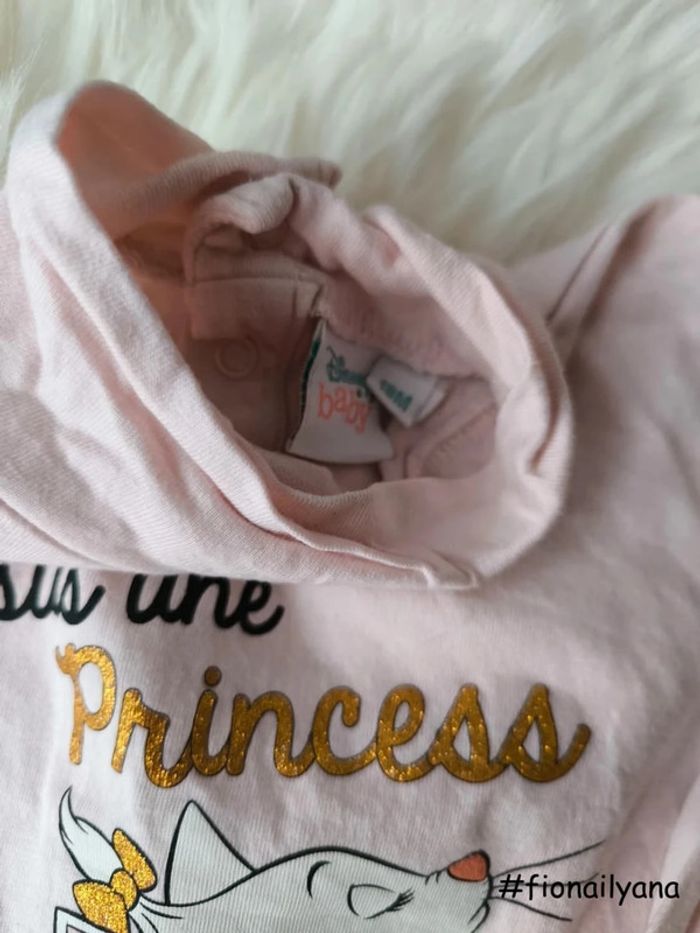 🌸 T-shirt ML Marie Aristochats Princess rose taille 18 mois 🌸 - photo numéro 2