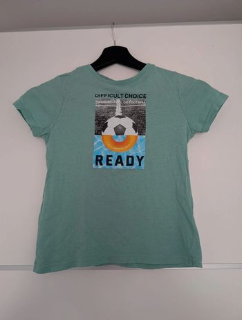 Tshirt motif foot piscine 8 ans