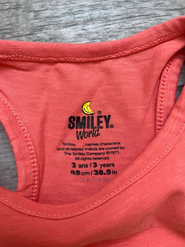 Lot 2 tshirt débardeur Smiley World 3 ans - photo numéro 2