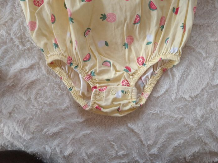 Barboteuse combinaison été Fille 6 mois Fruits Tao 100% coton - photo numéro 5