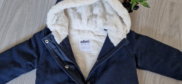 Manteau à capuche doublé - 3 ans - photo numéro 2