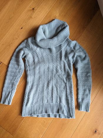 Gros pull avec col bleu clair camaïeux taille M