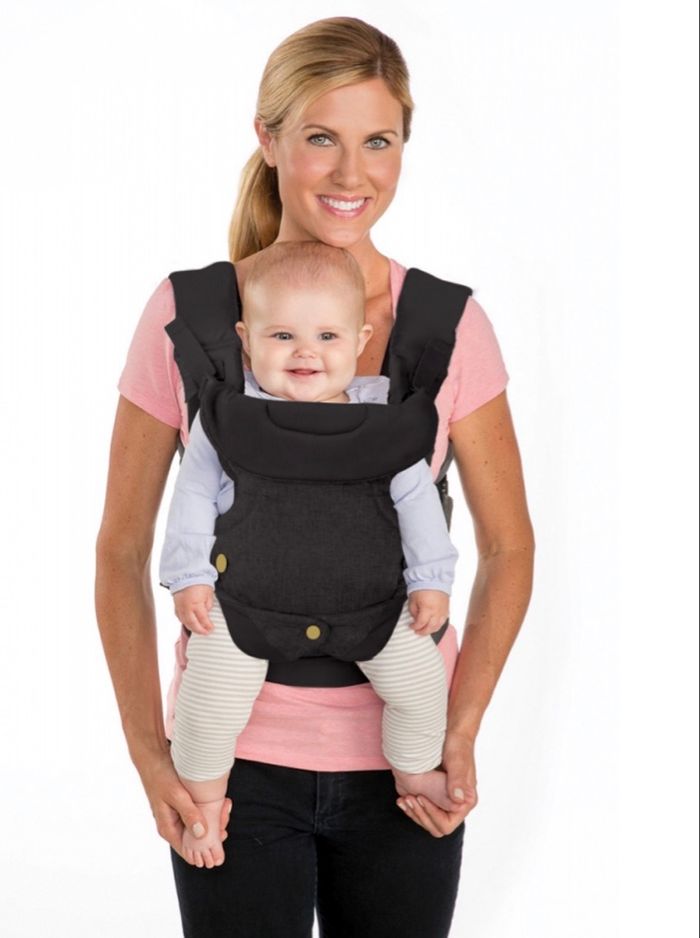 Porte bébé flip 4 en 1 denim noir et or - photo numéro 3