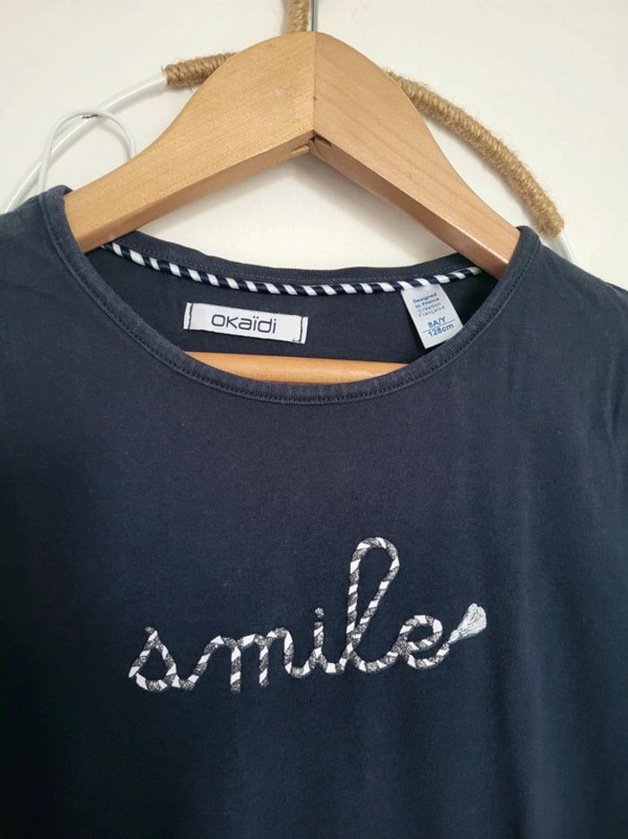 T-shirt manche longue okaidi 8 ans - photo numéro 2