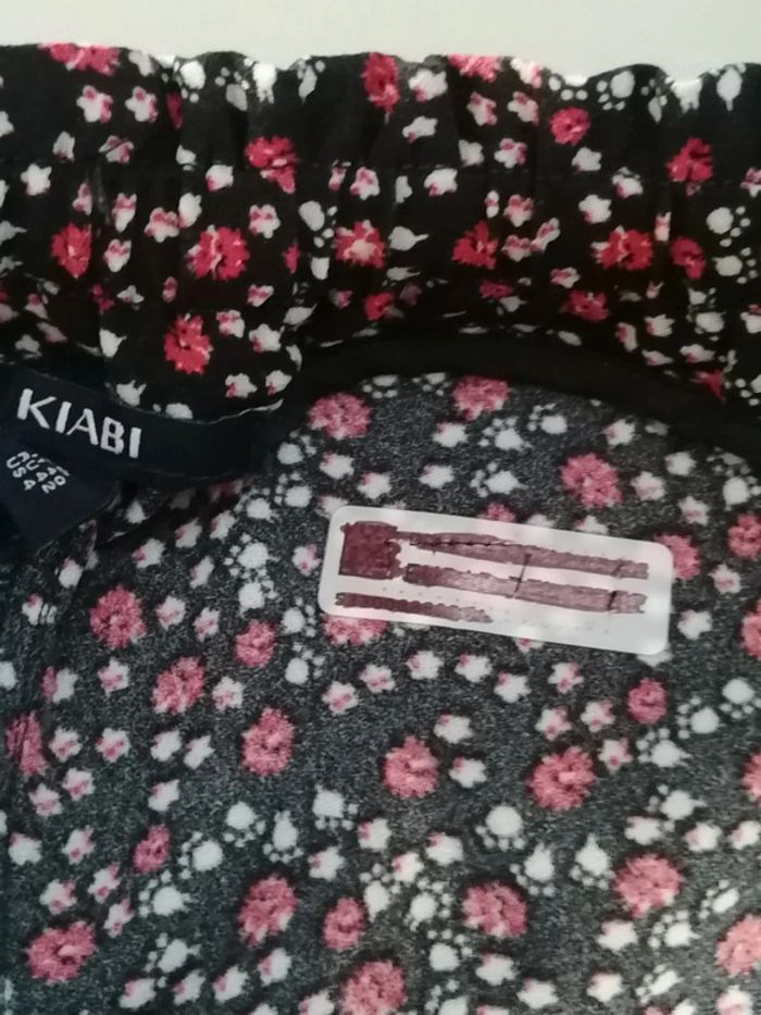 Pantalon polyester noir fleuri 36 Kiabi - photo numéro 13
